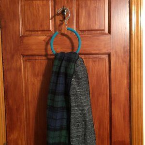 Green plaid infinity scarf LOFT